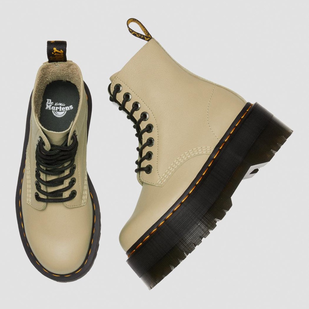 Dr. Martens 1460 Pascal Pisa Max Platform Boots - Pale Olive